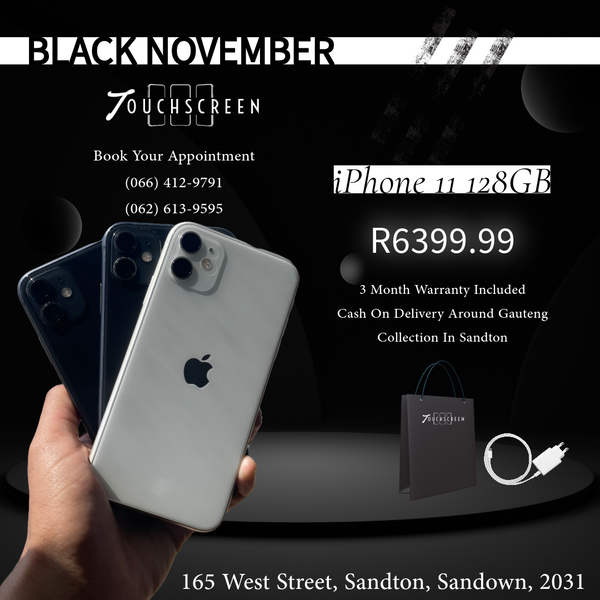 Black November - iPhone 11 128GB     (Assorted Colours) - CPO