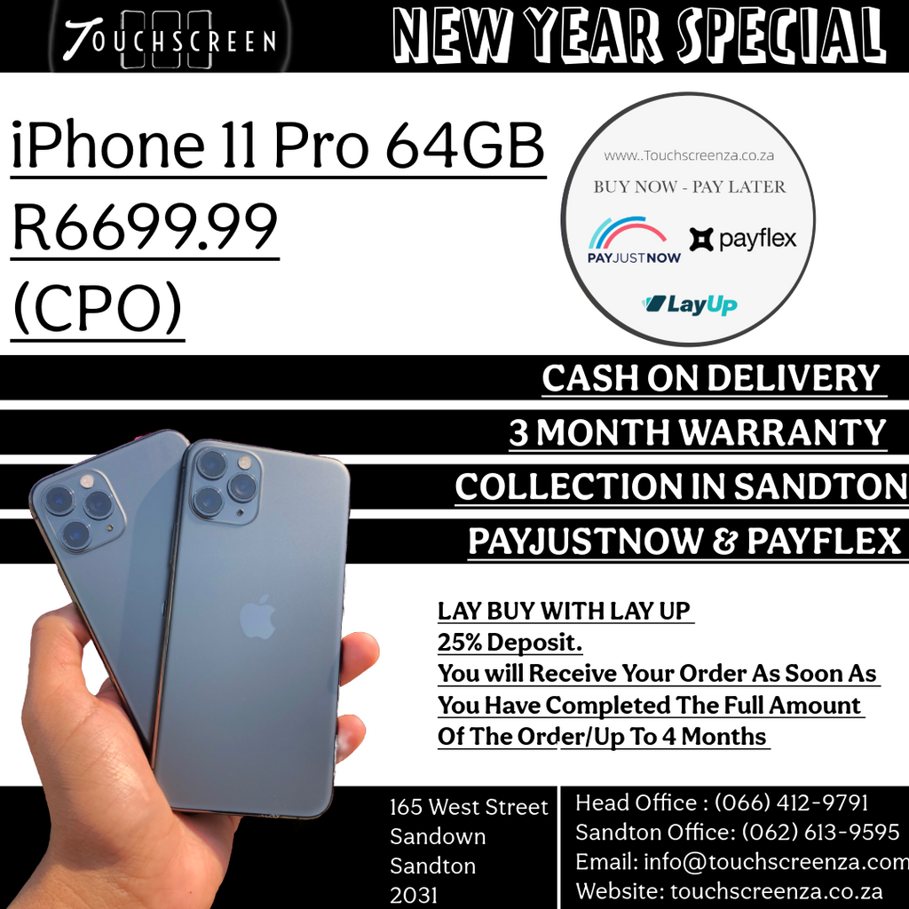 New Year Special - iPhone 11 Pro 64GB (Assorted Colours) - CPO