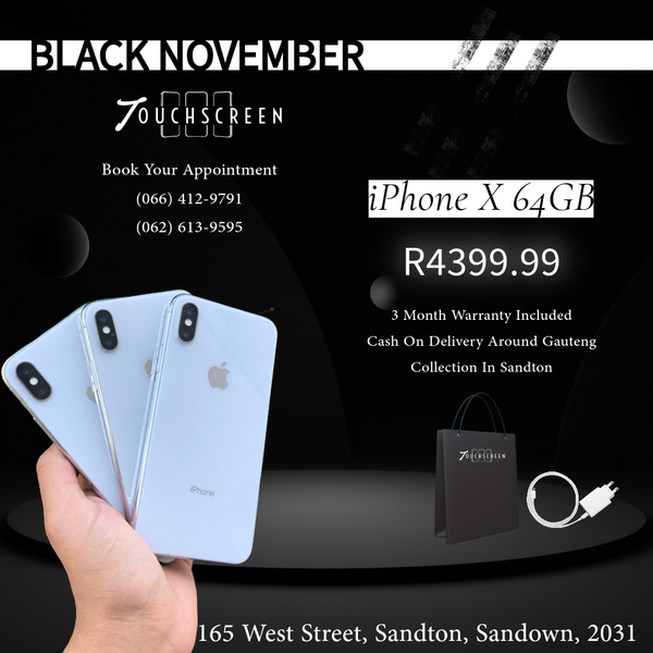 Black November - iPhone X 64GB  (Assorted Colours) - CPO