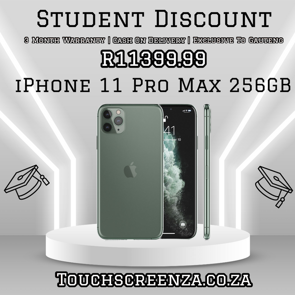 Student Discount - iPhone 11 Pro Max 256GB (Assorted Colours) - CPO