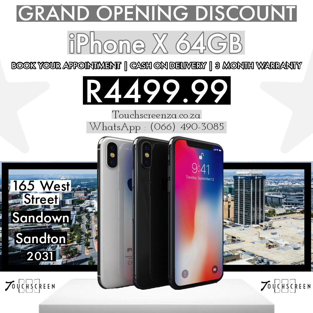 Grand Opening Student Discount - iPhone X 64GB      (Assorted Colours) - CPO