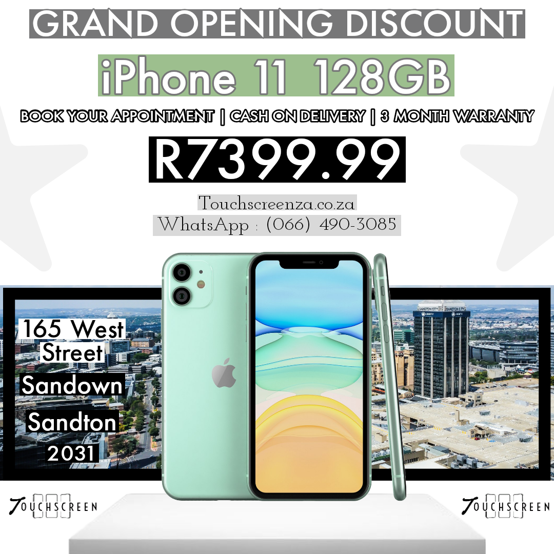 Grand Opening Student Discount - iPhone 11 128GB     (Assorted Colours) - CPO