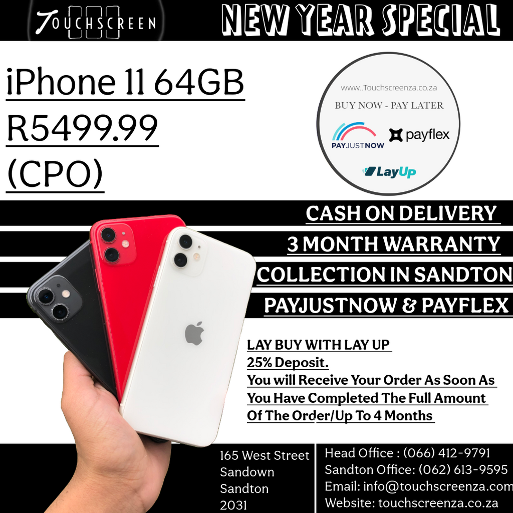 New Year Special - iPhone 11 64GB(Assorted Colours) - CPO