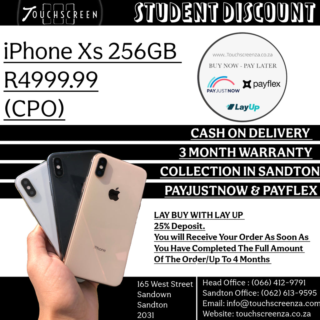 Student Discount - iPhone Xs 256GB (Assorted Colours) - CPO