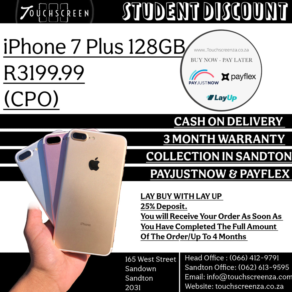 Student Discount - iPhone 7+ 128gb (Assorted Colours) - CPO