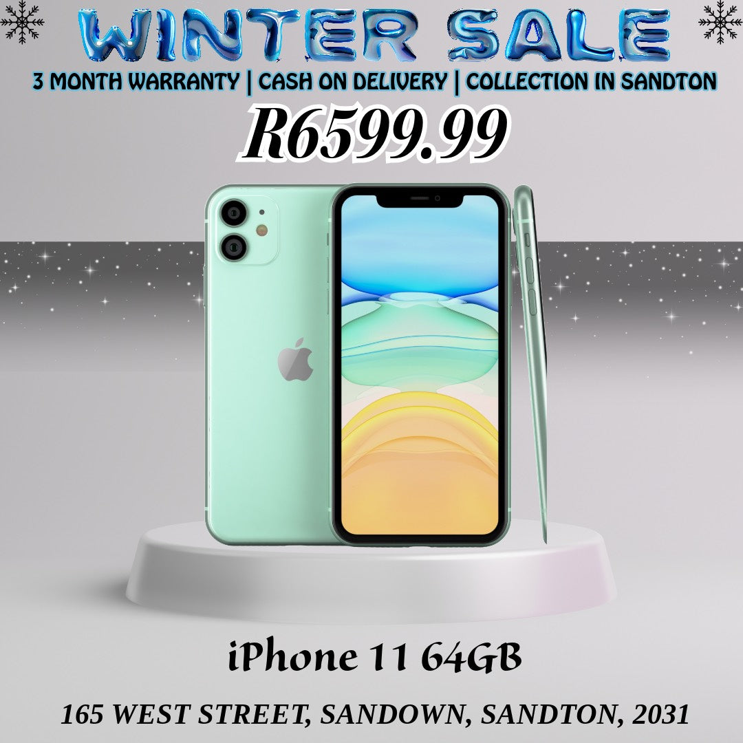Winter Sale - iPhone 11 64GB     (Assorted Colours) - CPO