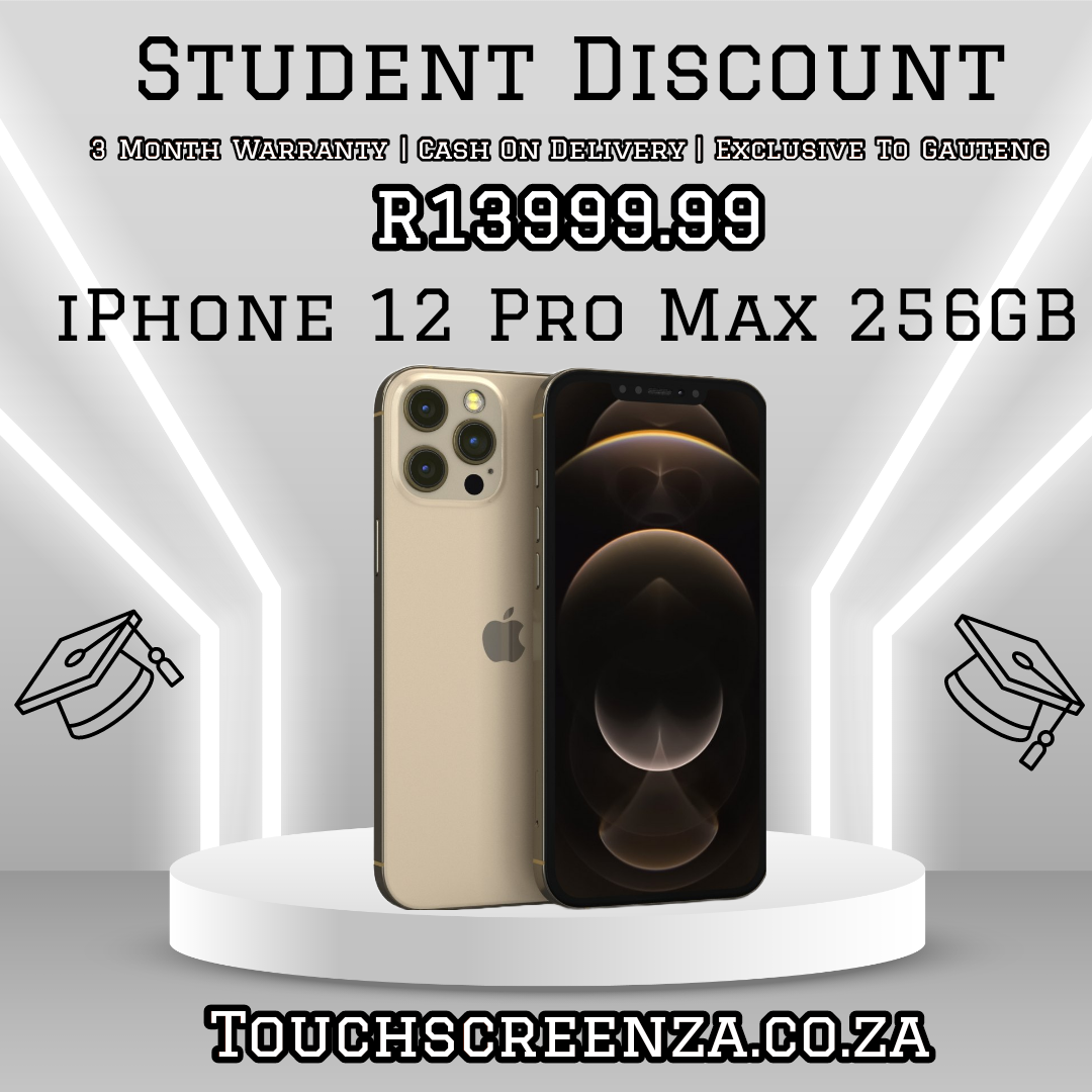 Student Discount - iPhone 12 Pro Max 256gb (Assorted Colours) - CPO